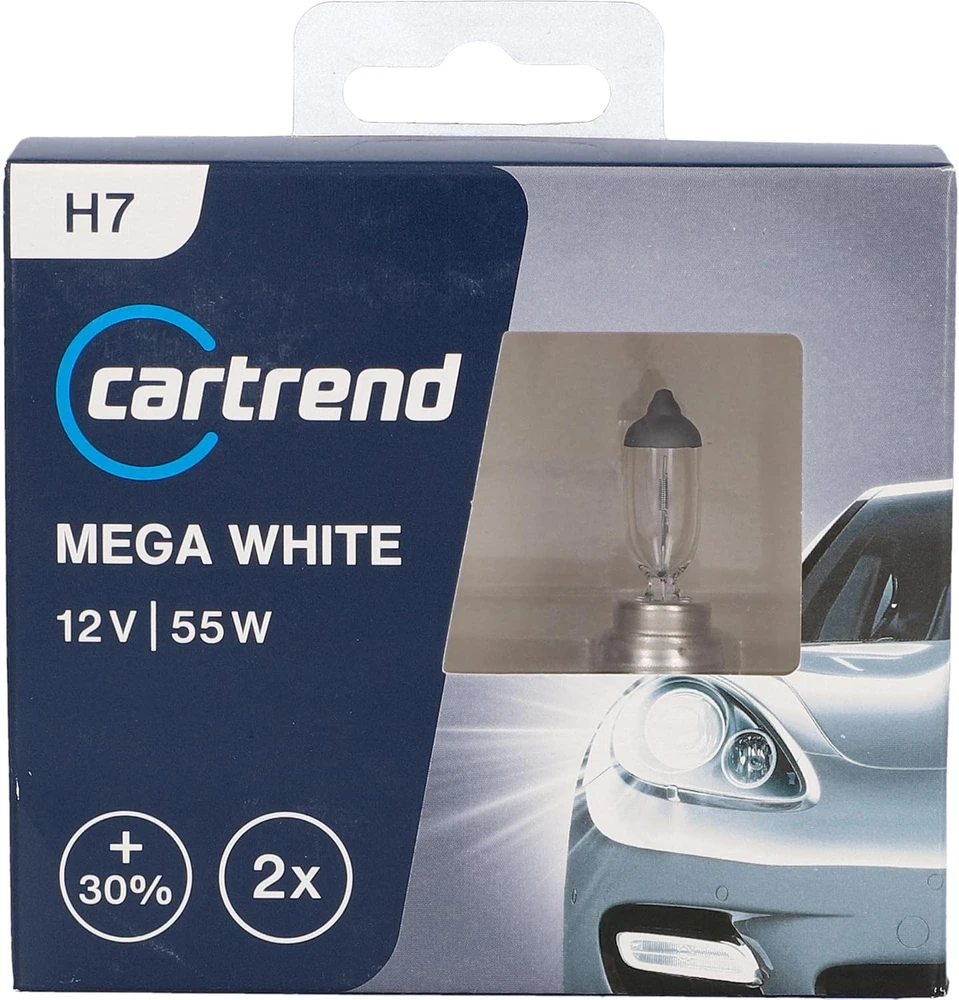 cartrend H7 automobilinės halogeninės lemputės Xenon Mega Baltas 12 V 55 W, 77781