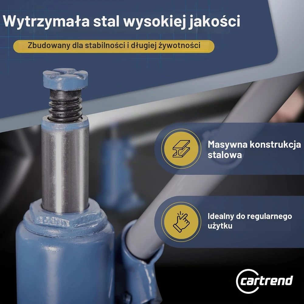 cartrend hidraulinis butelinis automobilinis keltuvas 5 t, 216–413 mm, modelis 10007