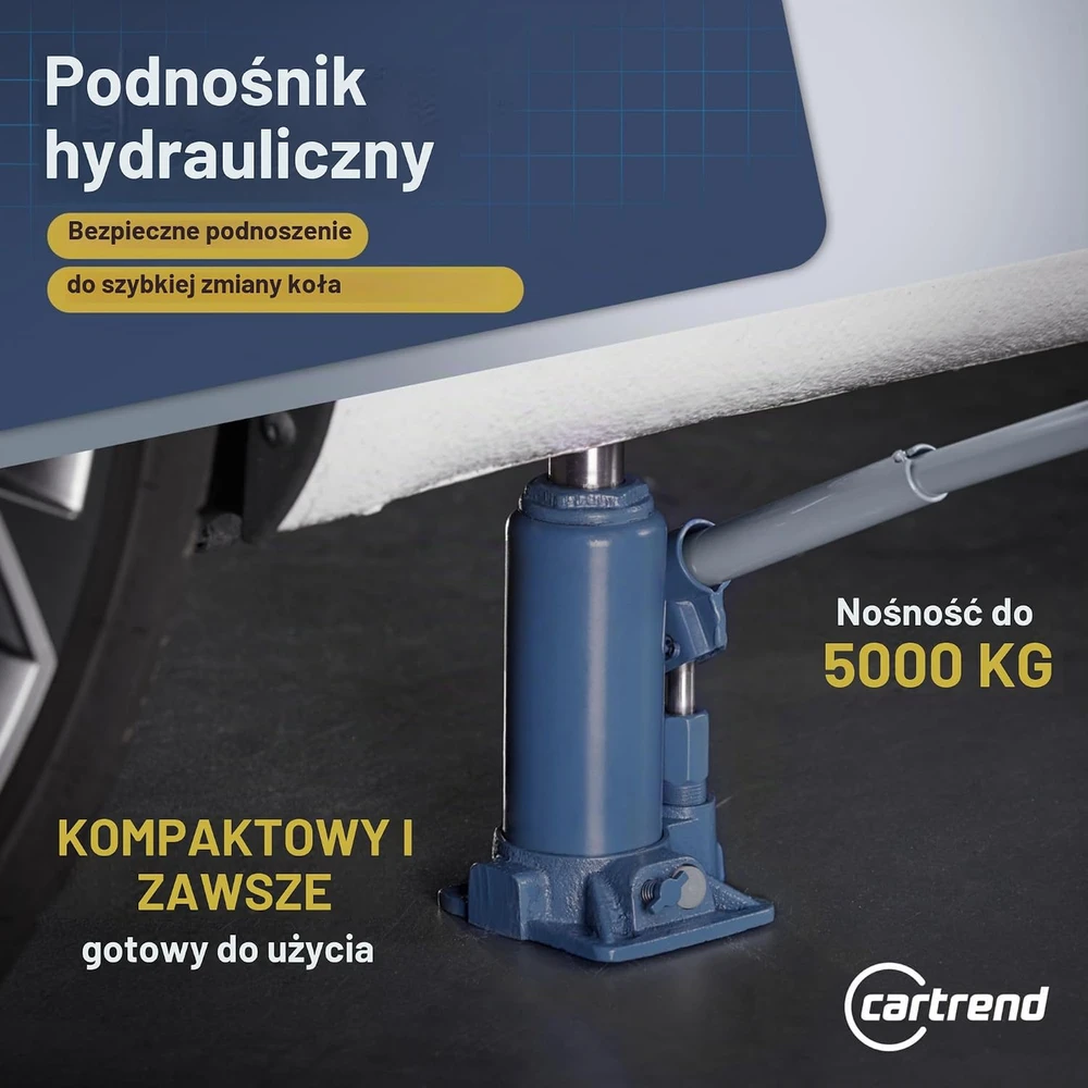 cartrend hidraulinis butelinis automobilinis keltuvas 5 t, 216–413 mm, modelis 10007