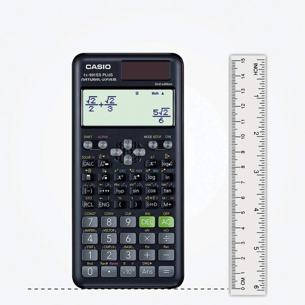 Casio mokslinis skaičiuotuvas su 417 funkcijomis ir natūraliu LCD ekranu, FX-991ES PLUS 2nd edition