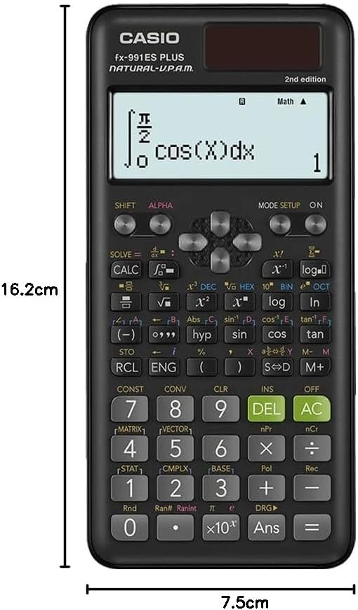 Casio mokslinis skaičiuotuvas su saulės energijos maitinimu fx-991ES PLUS-2