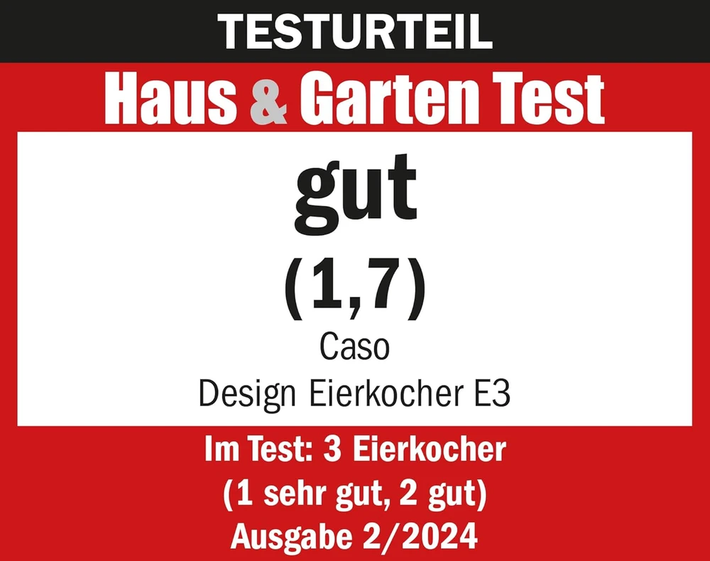 Kiaušinių virimo aparatas Caso E3 | 210 W, Juodos/ sidabrinės spalvos