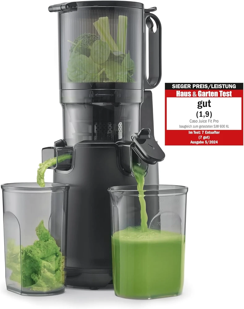 Sulčiaspaudė Caso | Design Slow Juicer | SJW 600 XL | Type Slow Juicer | Juodas | 250 W | Greičių skaičius 1 | 40 RPM