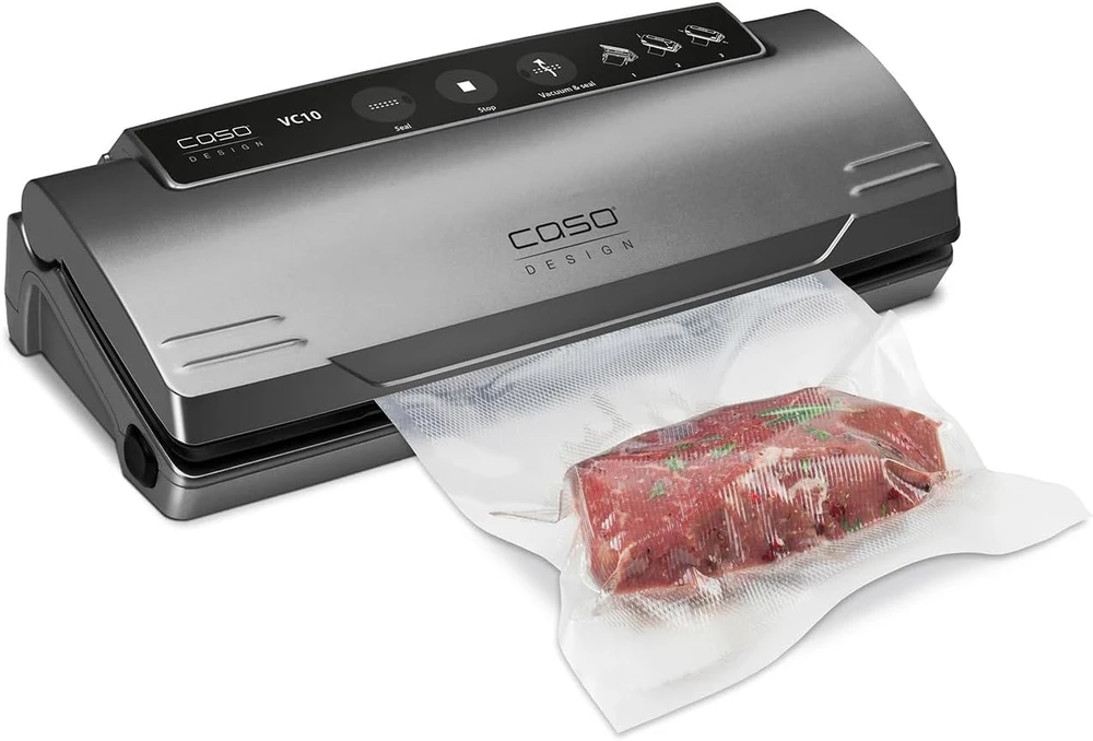 Caso VC 10 PlusEdition Vakuumavimo aparatas, 110 W +DOVANA Vakuumavimo maišeliai Caso 20 x 30 cm