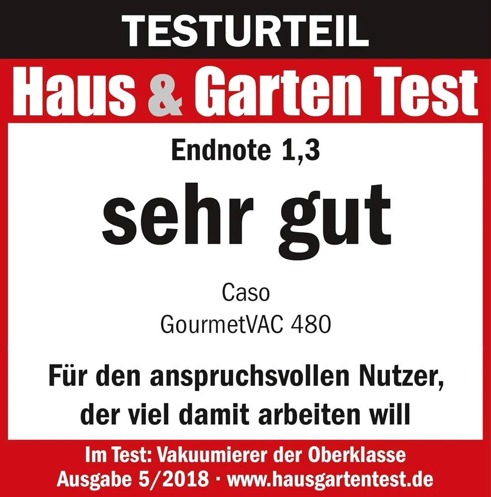 Vakuumatorius Caso GourmetVAC 480, sidabrinis
