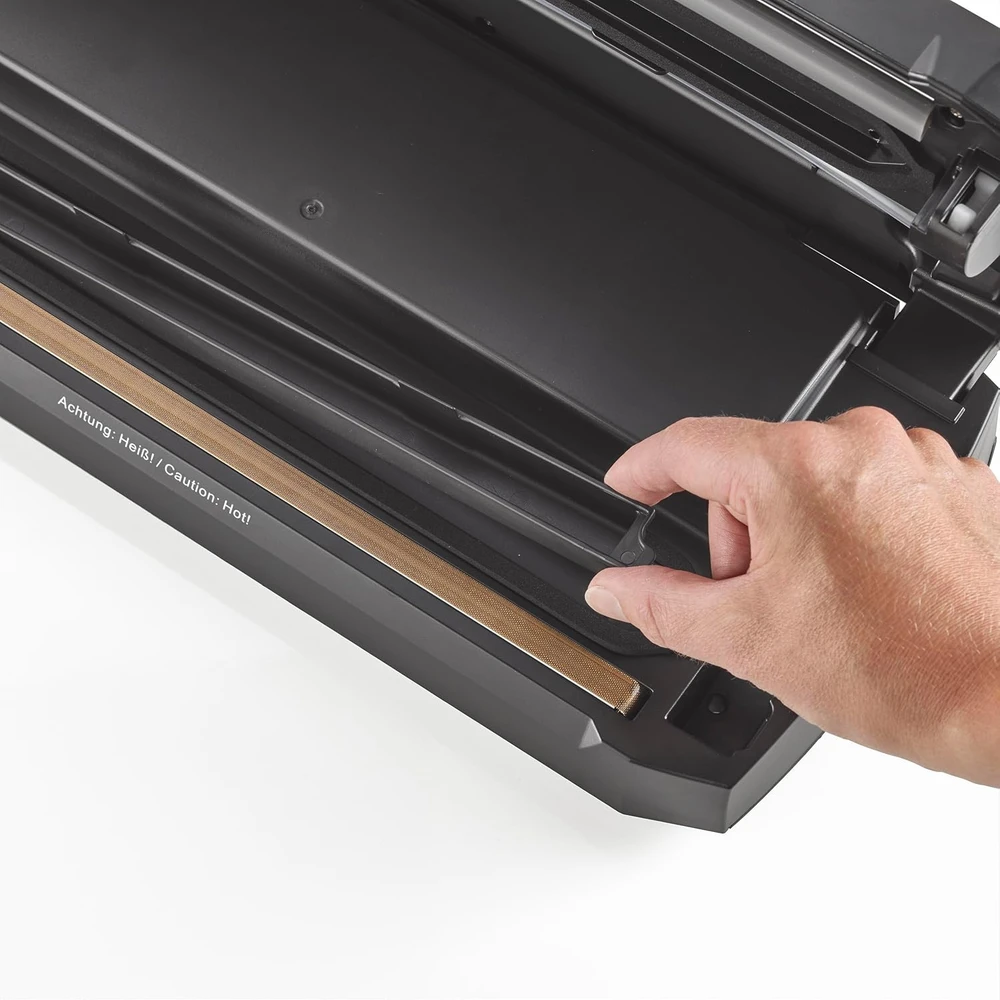 Caso | Bar Vacuum sealer | VRH 490 advanced | Power 110 W | Temperature control | Juodas/Nerūdijantis plienas