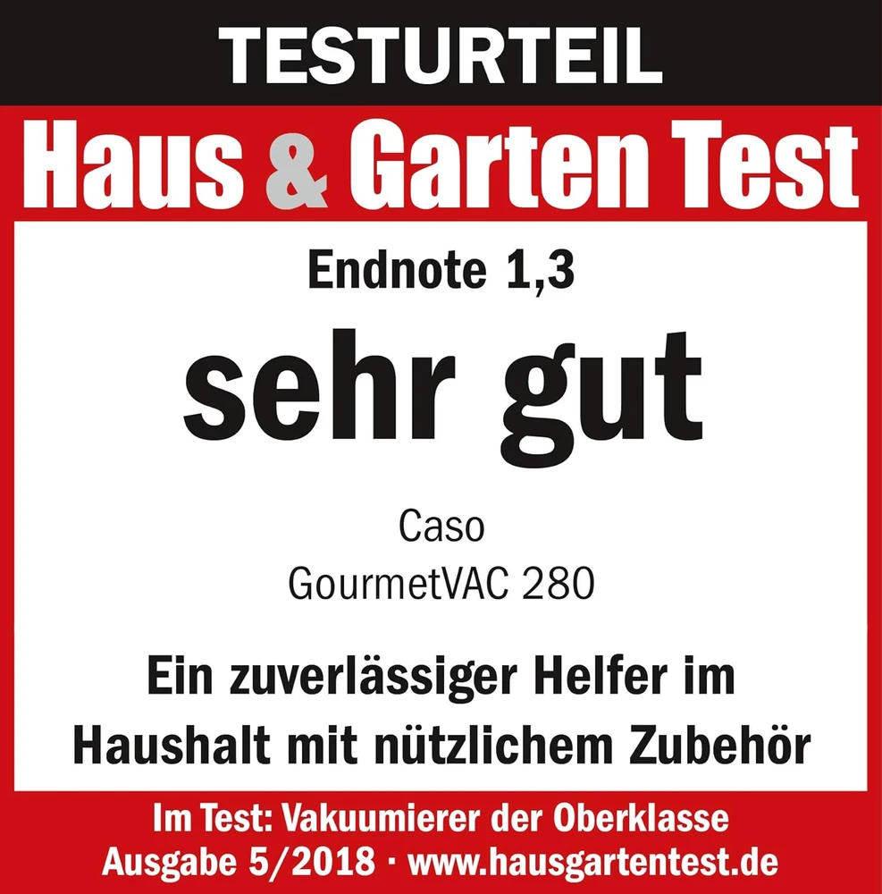 Vakuumatorius Caso GourmetVAC 280 Sidabrinis, 10 maišelių