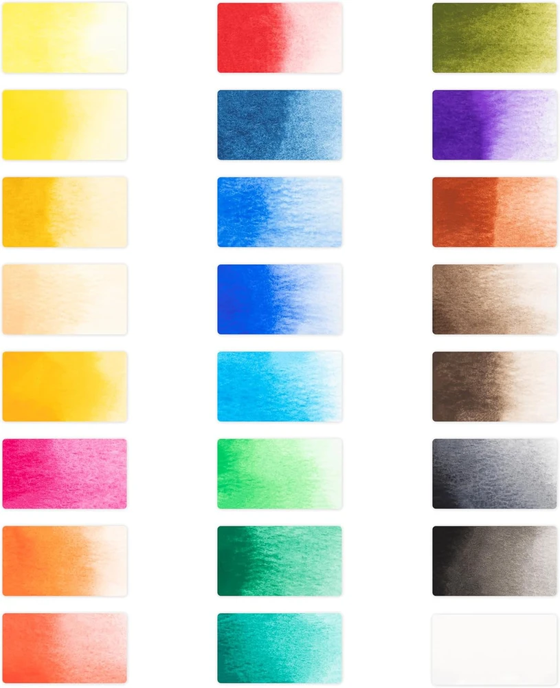 Castle Art Supplies akvarelinių dažų rinkinys, 24 spalvos x 12 ml, blizgus, CASWC24