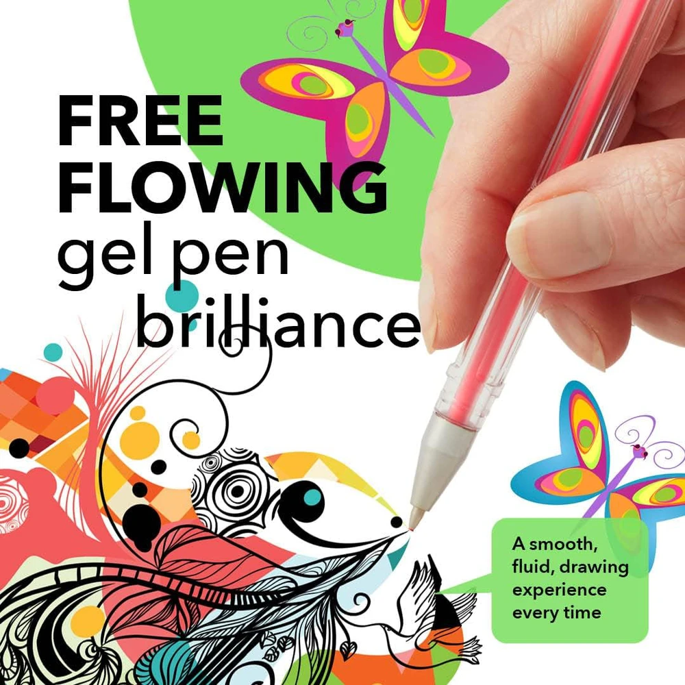 Castle Art Supplies geliniai rašikliai, 100 spalvų, įvairūs efektai, su dėžute, Gel Pens 4336949690
