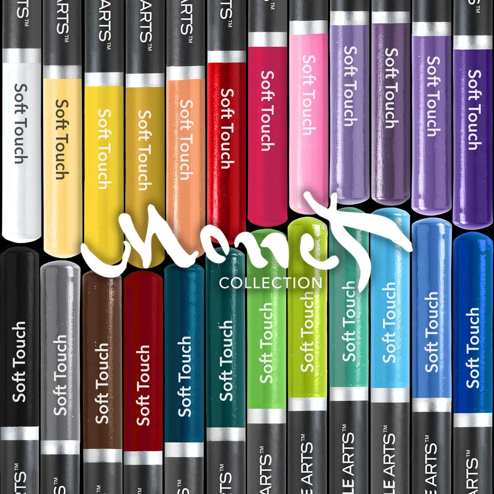 Castle Art Supplies Monet teminė 24 spalvotų pieštukų rinkinys metalinėje dėžutėje