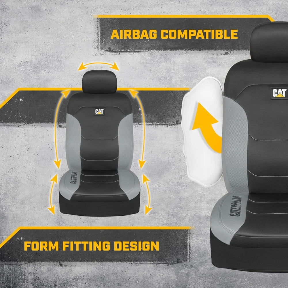 CAT FlexFit universalių priekinių automobilio sėdynių užvalkalų rinkinys, 2 vnt., CASC-2274-GR