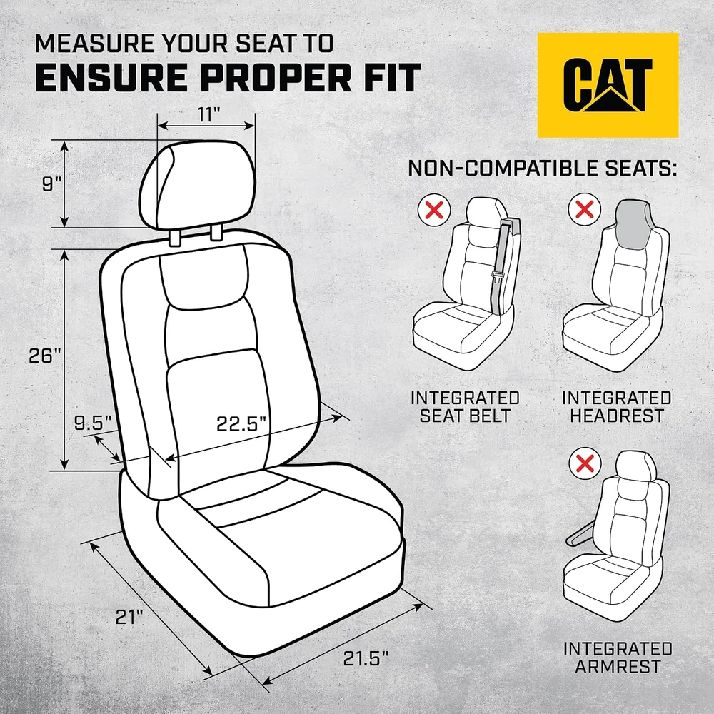 CAT Flexfit universalūs priekinių automobilio sėdynių užvalkalai, 2 vnt., CASC2274