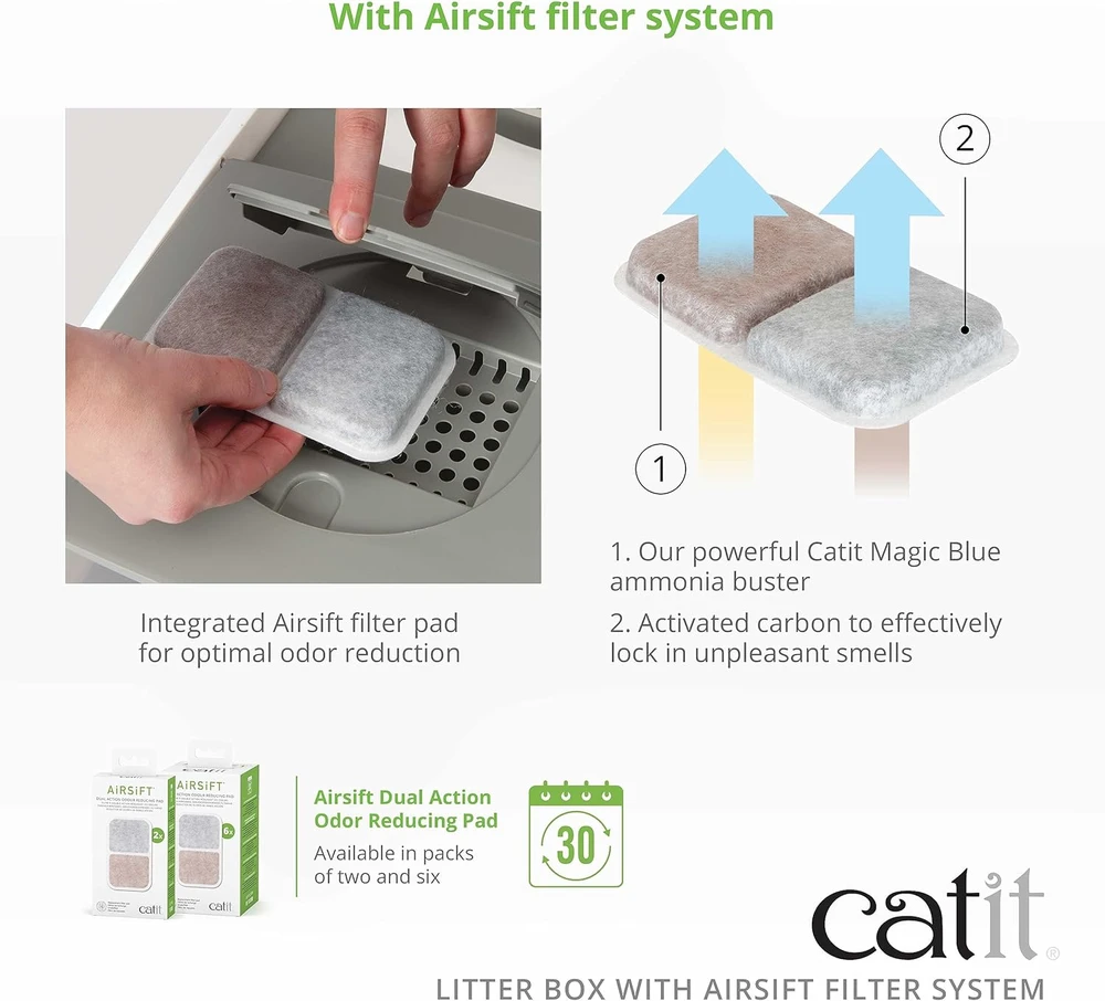 Catit uždara kačių kraiko dėžė su anglies filtru 57 x 39 x 46.5 cm 50702