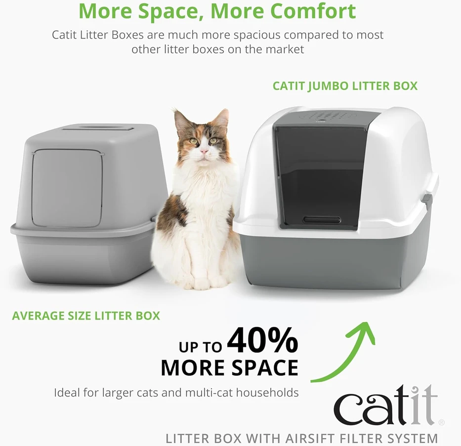 Catit uždara kačių kraiko dėžė su anglies filtru 57 x 39 x 46.5 cm 50702