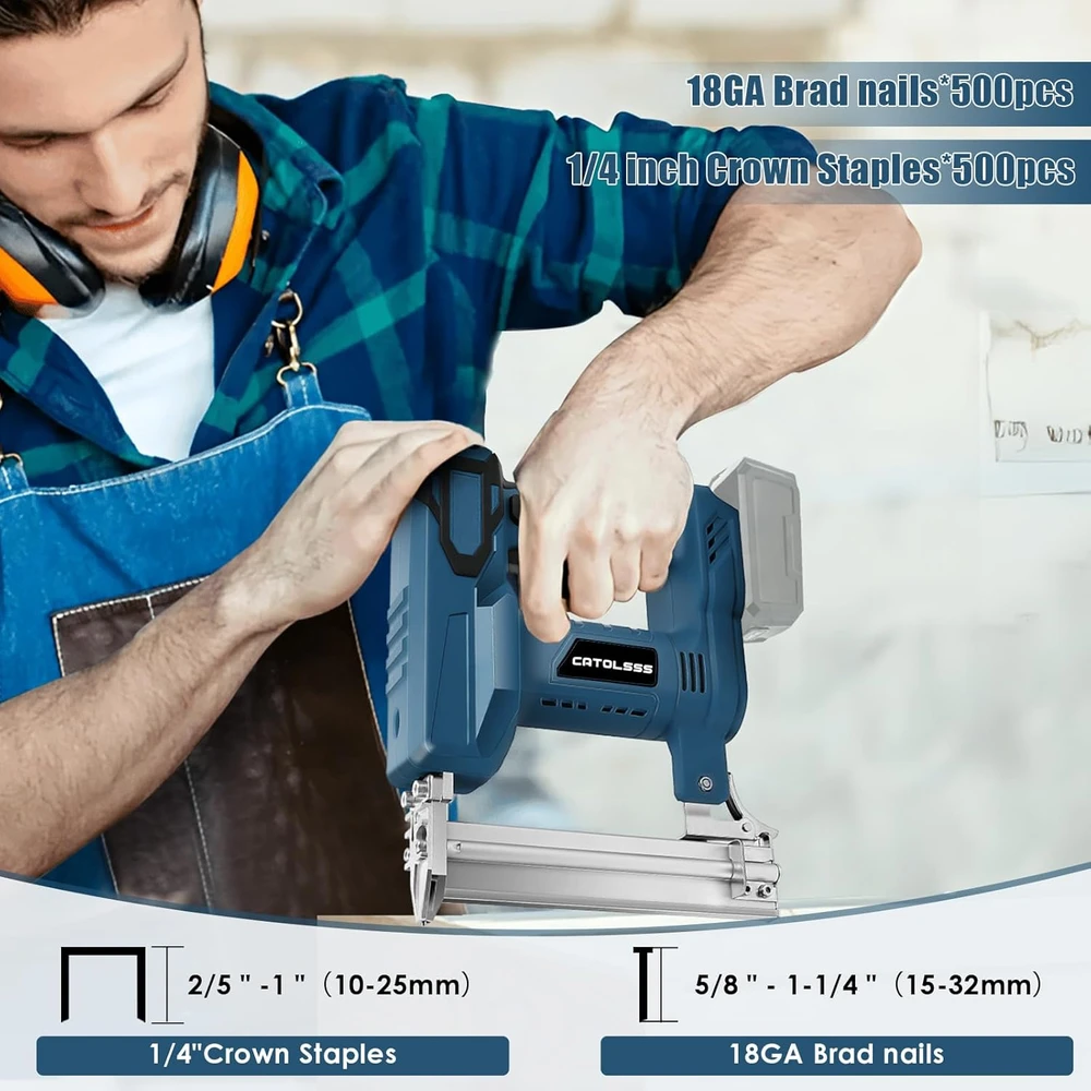 Catolsss akumuliatorinis vinių ir kabučių pistoletas, 18 V, 100 W, 2 režimai, 18G, be akumuliatoriaus, FTA0115-MKLB
