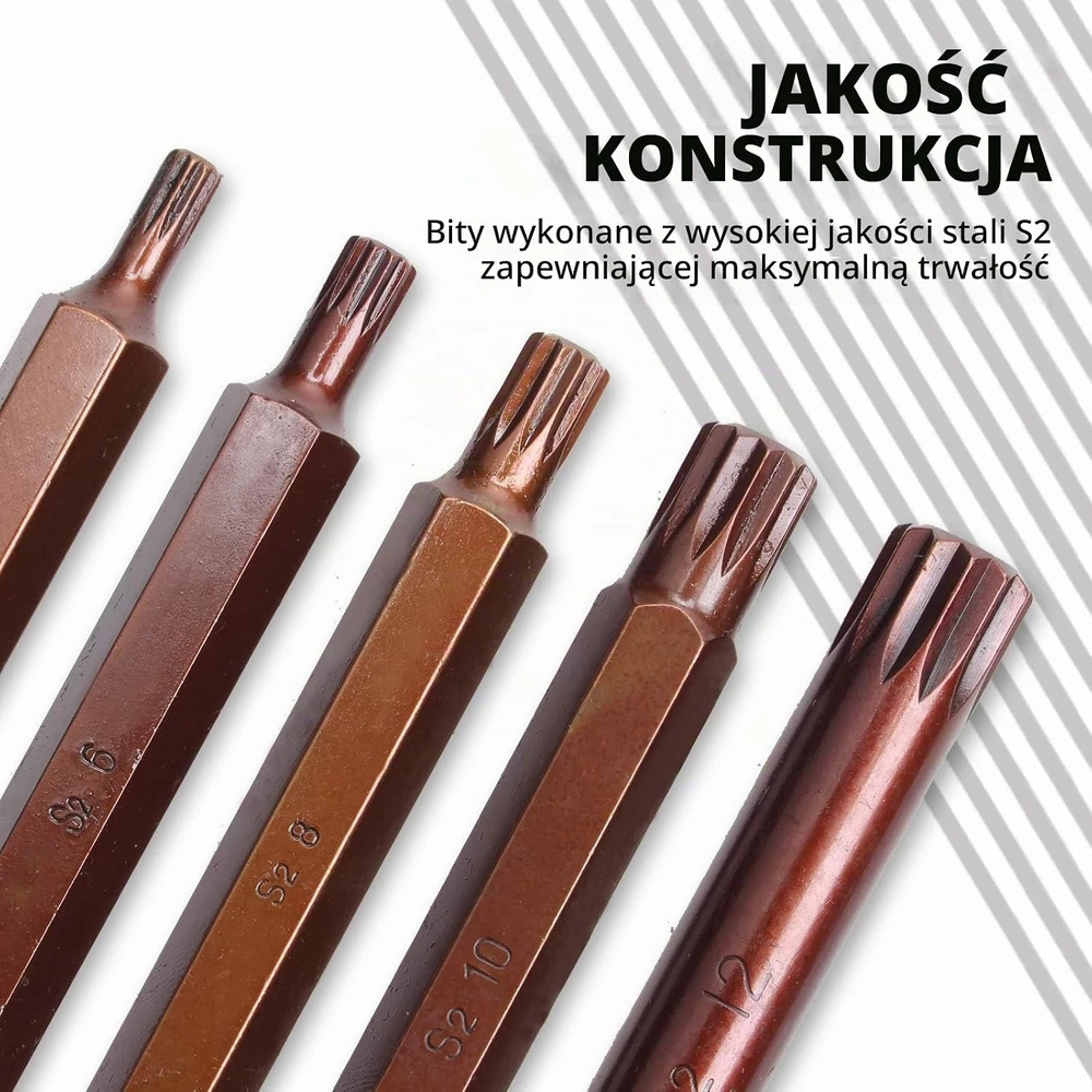 CCLIFE 54 dalių antgalių rinkinys S2 su 3/8 ir 1/2 col. adapteriais 5068