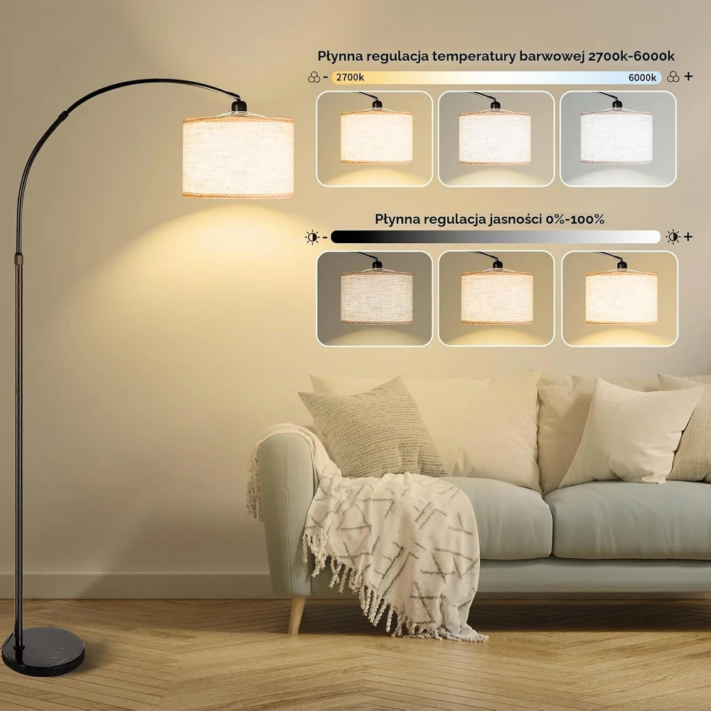CCLIFE reguliuojamo aukščio LED grindų lempa E27 60 W, 2700–6000 K, DBGLT003A0000beg