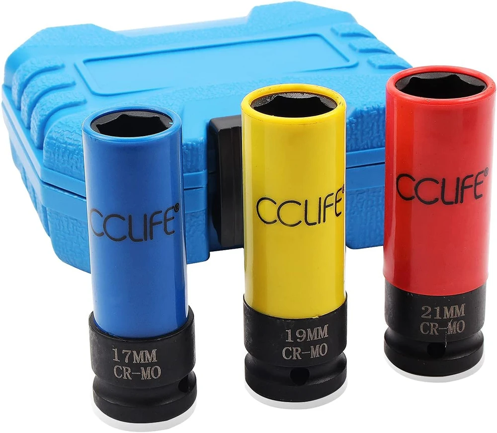 CCLIFE smūginių galvučių rinkinys ratų varžtams 17–21 mm, 85 mm, 3 vnt., 5498