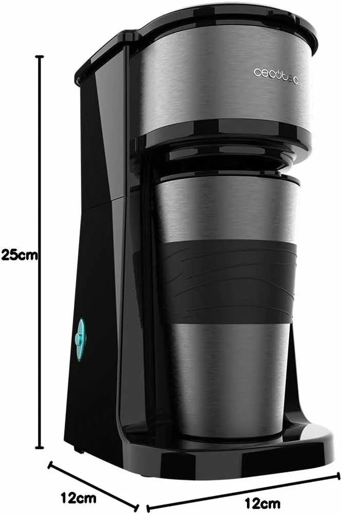 Cecotec Coffee 66 Drop&Go lašinis kavos aparatas su termopuodeliu, 420 ml, 700 W