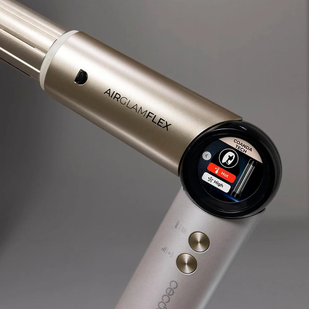 Cecotec daugiafunkcis plaukų formavimo prietaisas su 14 antgalių, 1200 W, AirGlam 14in1 Flex Champagne