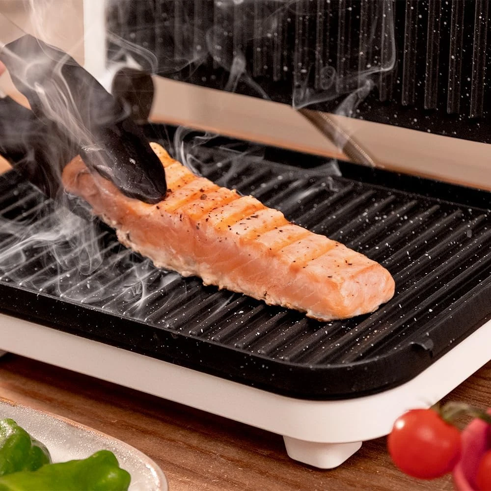 Cecotec elektrinis grilis 1300 W su RockStone danga Rock'nGrill 1300 Wood W 03496