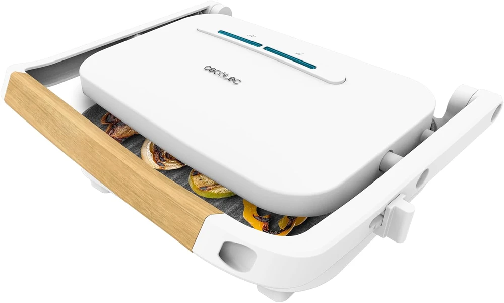 Cecotec elektrinis grilis 1300 W su RockStone danga Rock'nGrill 1300 Wood W 03496