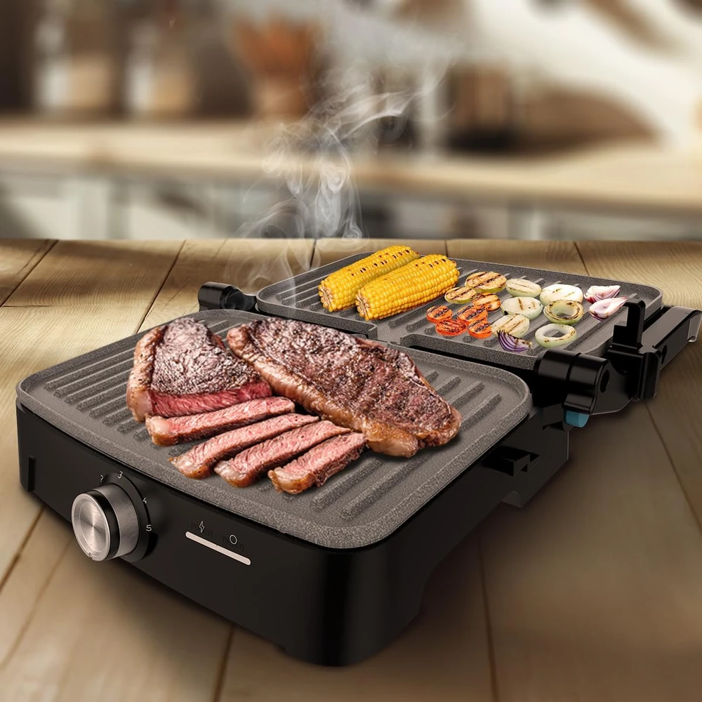 Cecotec elektrinis grilis Rock'nGrill 1500 Full Open, 1500 W, 180° atidarymas, A01_EU01_117515