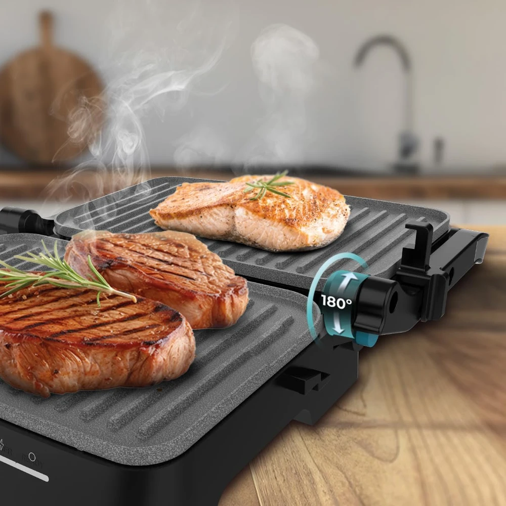 Cecotec elektrinis grilis Rock'nGrill 1500 Full Open, 1500 W, 180° atidarymas, A01_EU01_117515