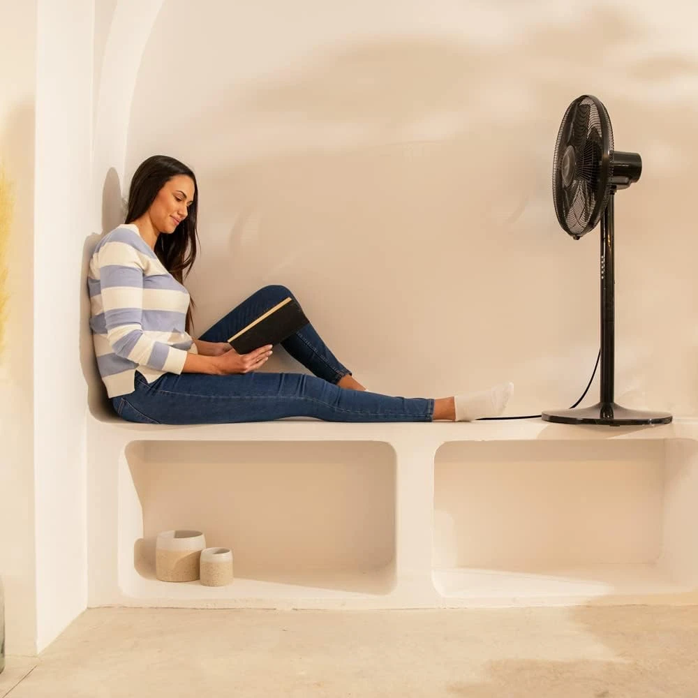 Cecotec EnergySilence 555 išmanusis 2-in-1 grindų ir stalo ventiliatorius, 55 W, 16 colių, nuotolinio valdymo pultas