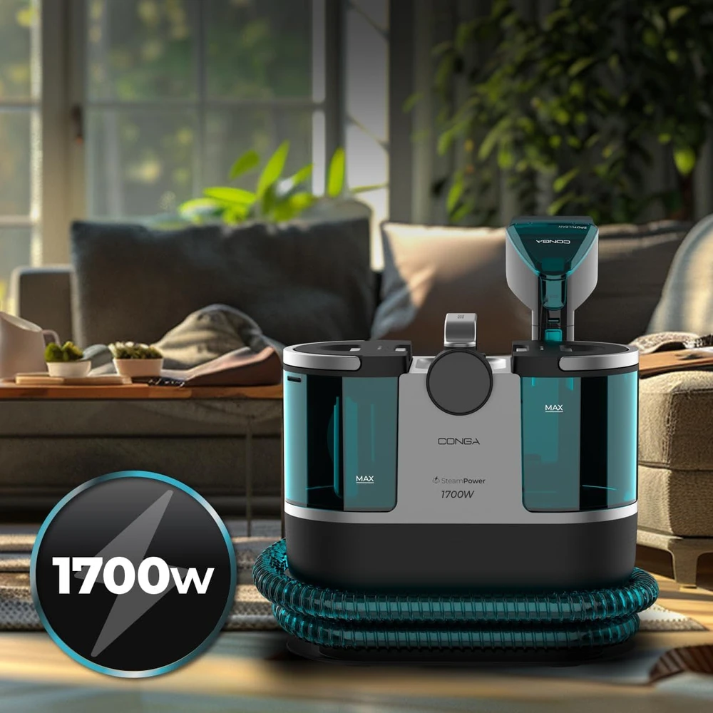 Cecotec garinis minkštų baldų valytuvas 1700 W, 7 m, Conga 7000 Carpet&Spot Clean Steam XXL
