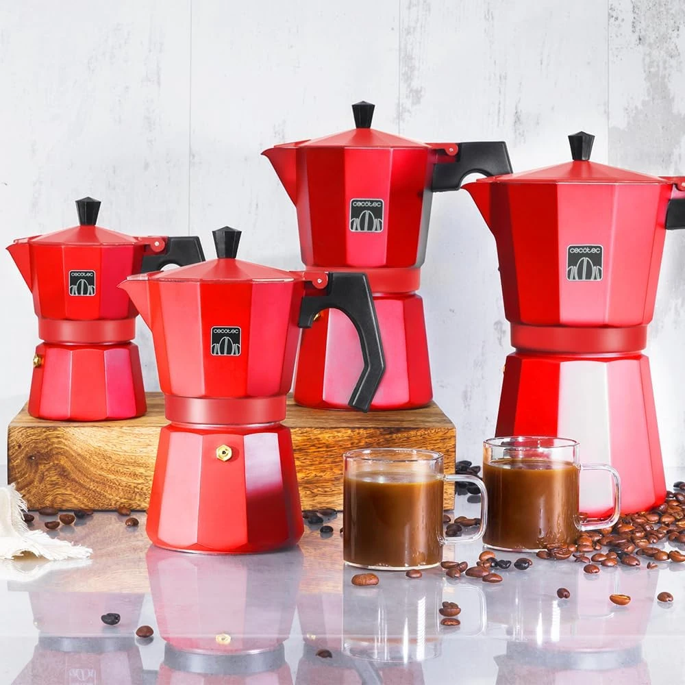 Cecotec itališkas kavinukas Mokclassic 900 Raudona, 450 ml, 9 puodeliams, 00174