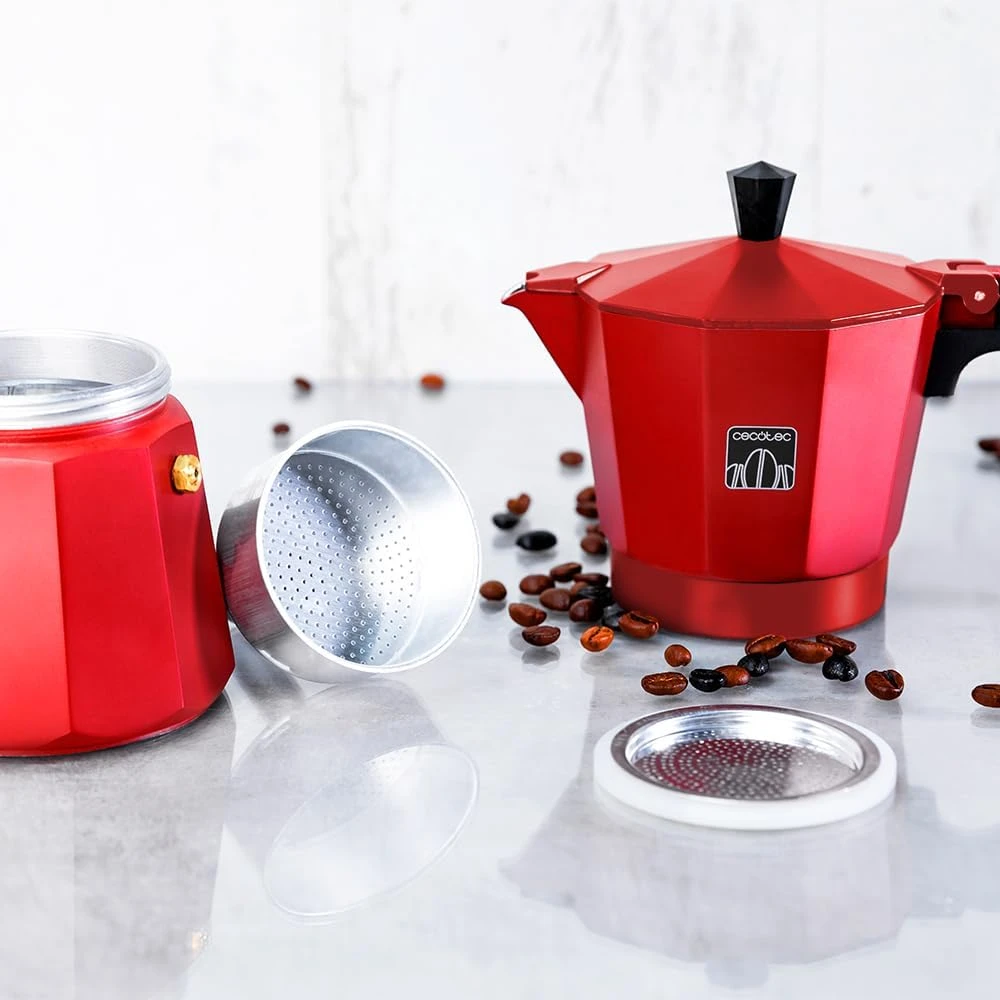 Cecotec itališkas kavinukas Mokclassic 900 Raudona, 450 ml, 9 puodeliams, 00174