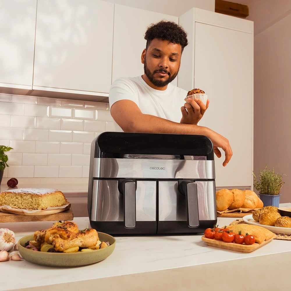 Cecotec oro gruzdintuvė | Cecofry Advance 9000 Nerūdijantis plienas | Galia 2800 W | Talpa 9 l