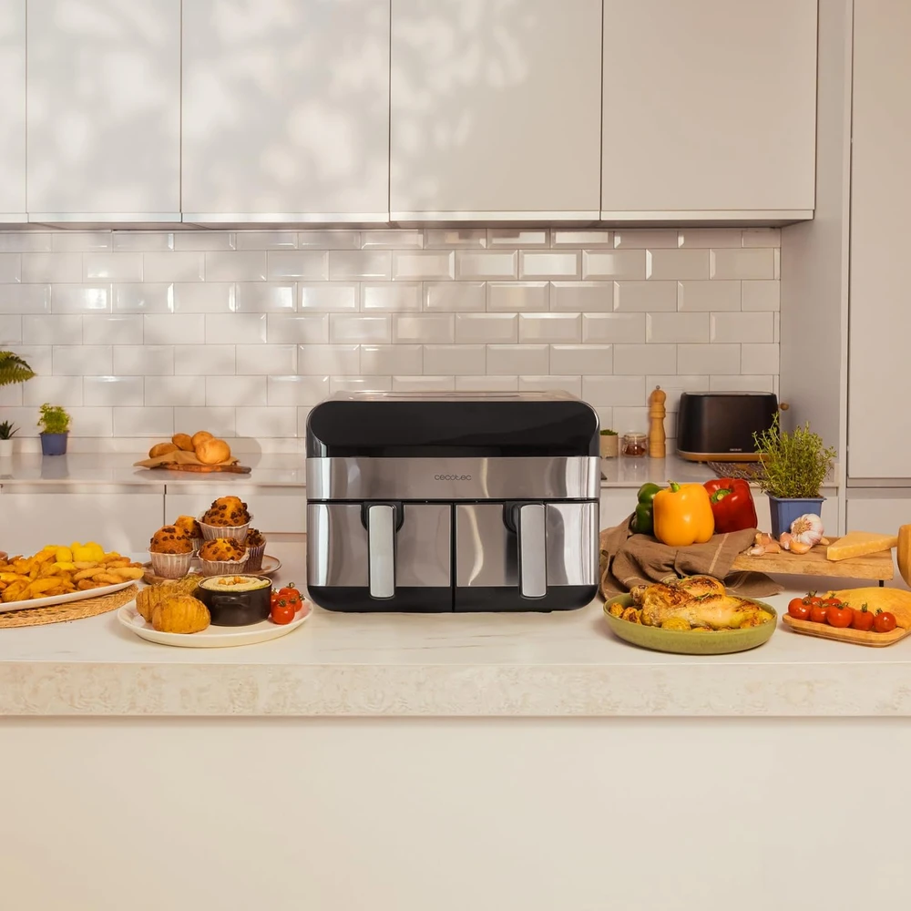 Cecotec oro gruzdintuvė | Cecofry Advance 9000 Nerūdijantis plienas | Galia 2800 W | Talpa 9 l