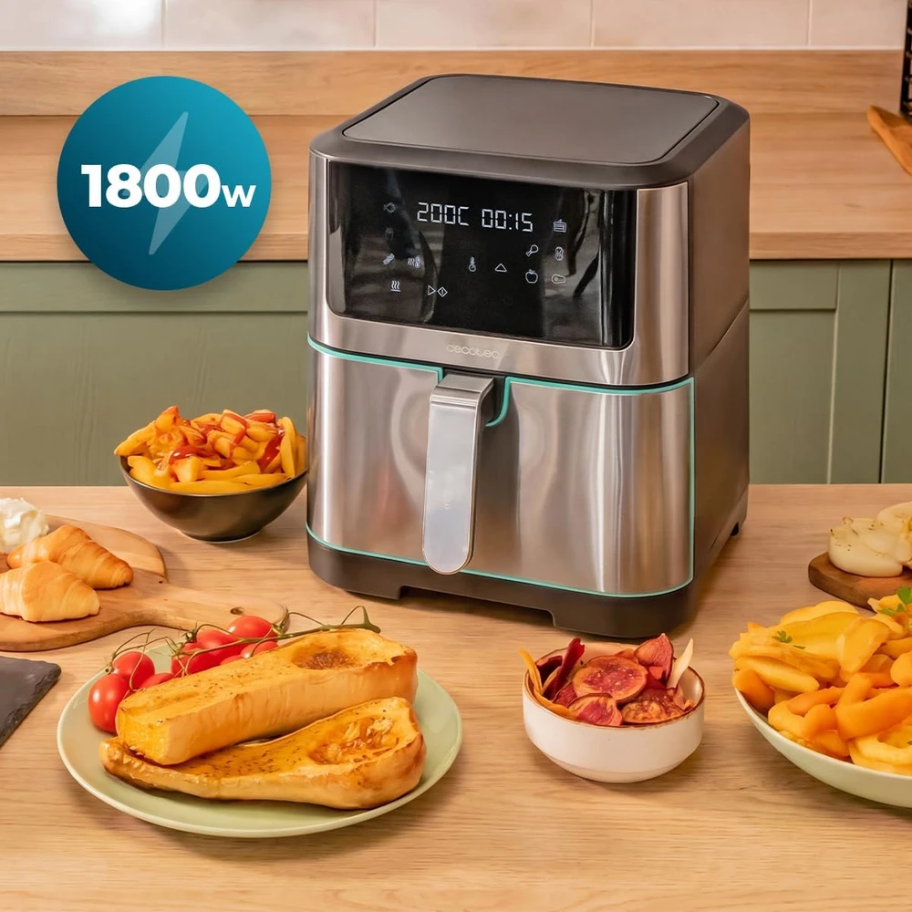 Cecotec karšto oro gruzdintuvė Cecofry Supreme 8000 Hot, 8 l, 1800 W, jutiklinis valdymas