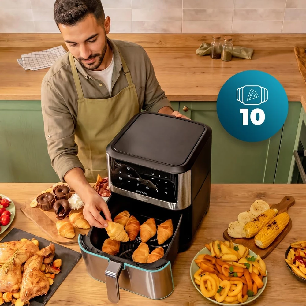 Cecotec karšto oro gruzdintuvė Cecofry Supreme 8000 Hot, 8 l, 1800 W, jutiklinis valdymas