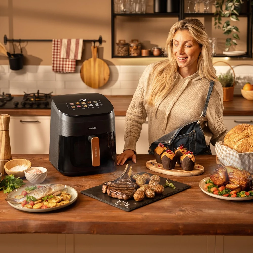 Cecotec karšto oro gruzdintuvė su griliumi ir rūkykla 6.5 l, 2200 W, Cecofry&Grilis Smokin' 6500 Plus