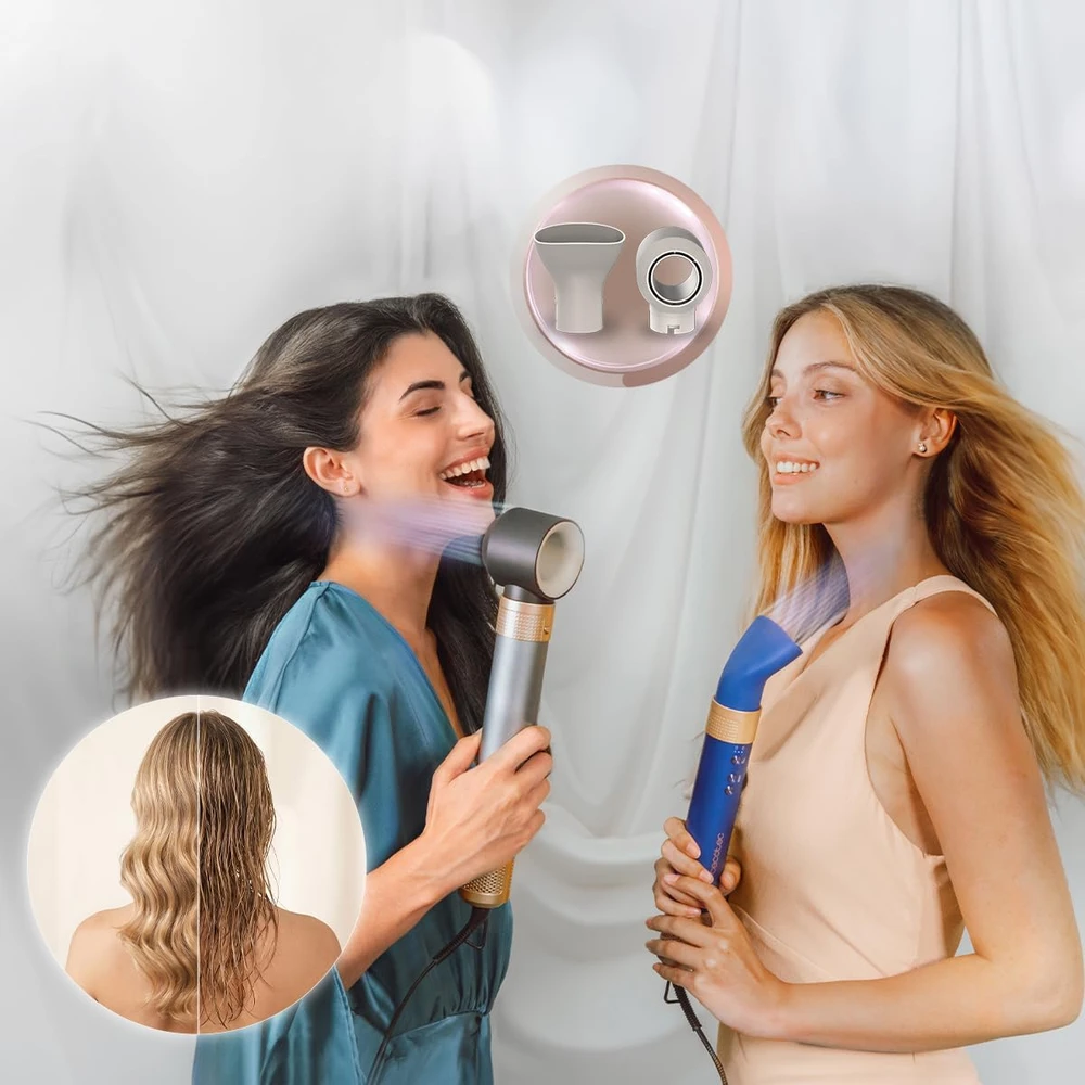 Cecotec karšto oro plaukų formavimo šepetys 14 viename, 1400 W, CeramicCare 14in1 AirGlam Juodas