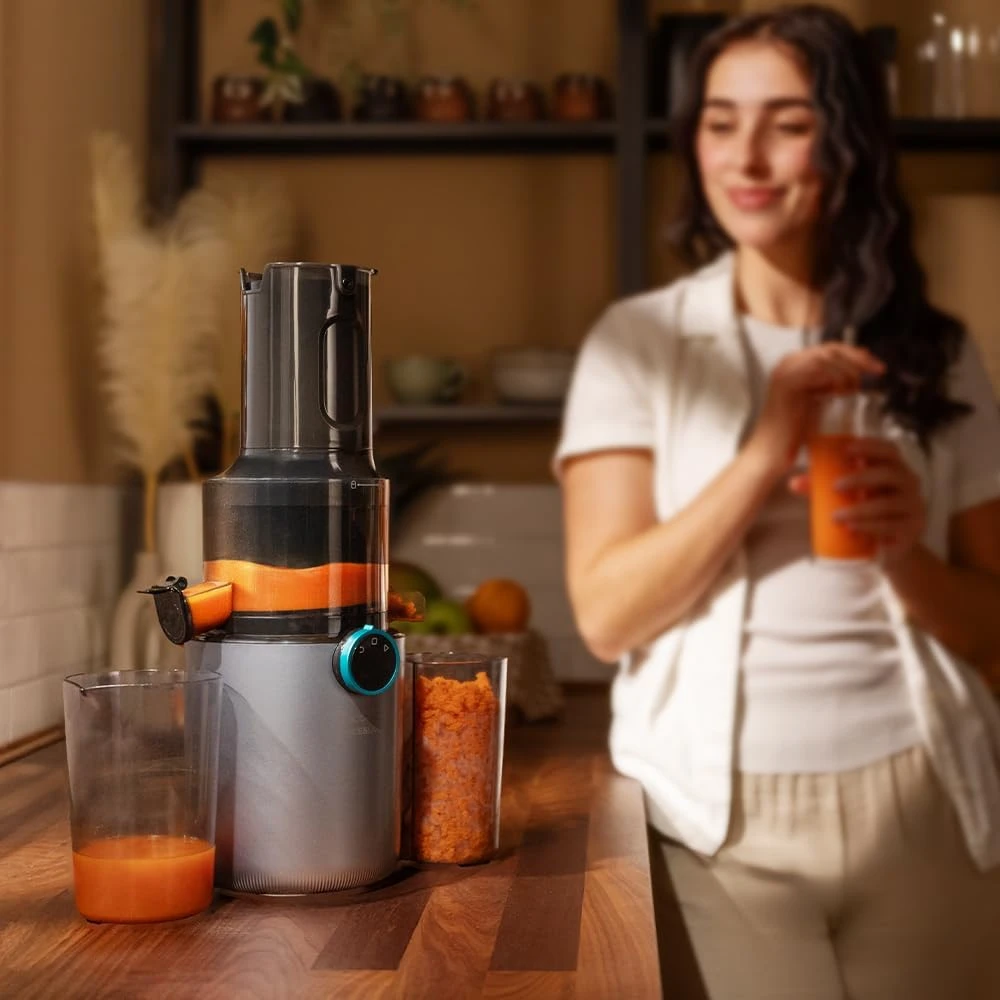 Cecotec lėtaeigė sulčiaspaudė, 200 W, 55 aps./min, nerūdijančio plieno, Juice&Live 1500 Slim