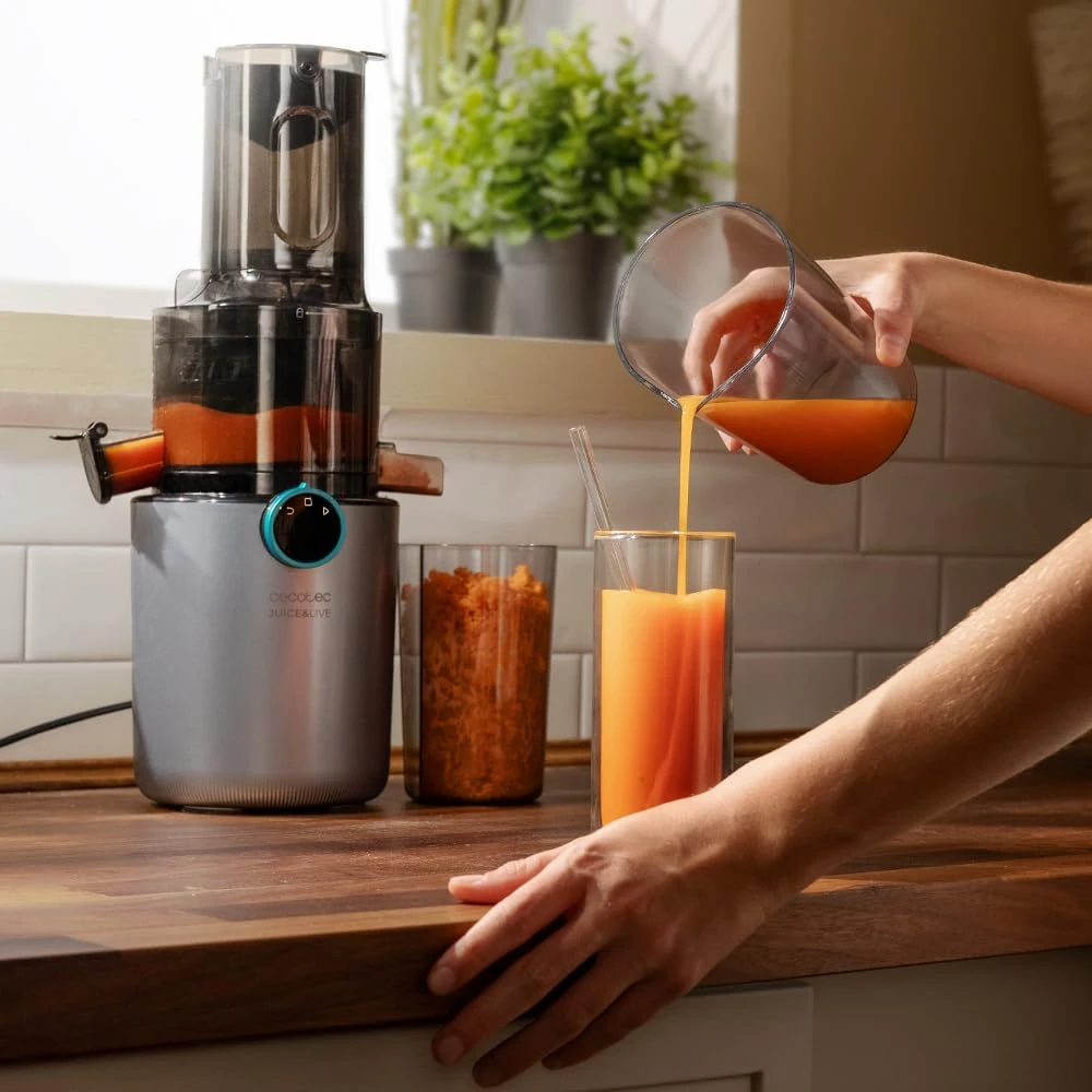 Cecotec lėtaeigė sulčiaspaudė, 200 W, 55 aps./min, nerūdijančio plieno, Juice&Live 1500 Slim