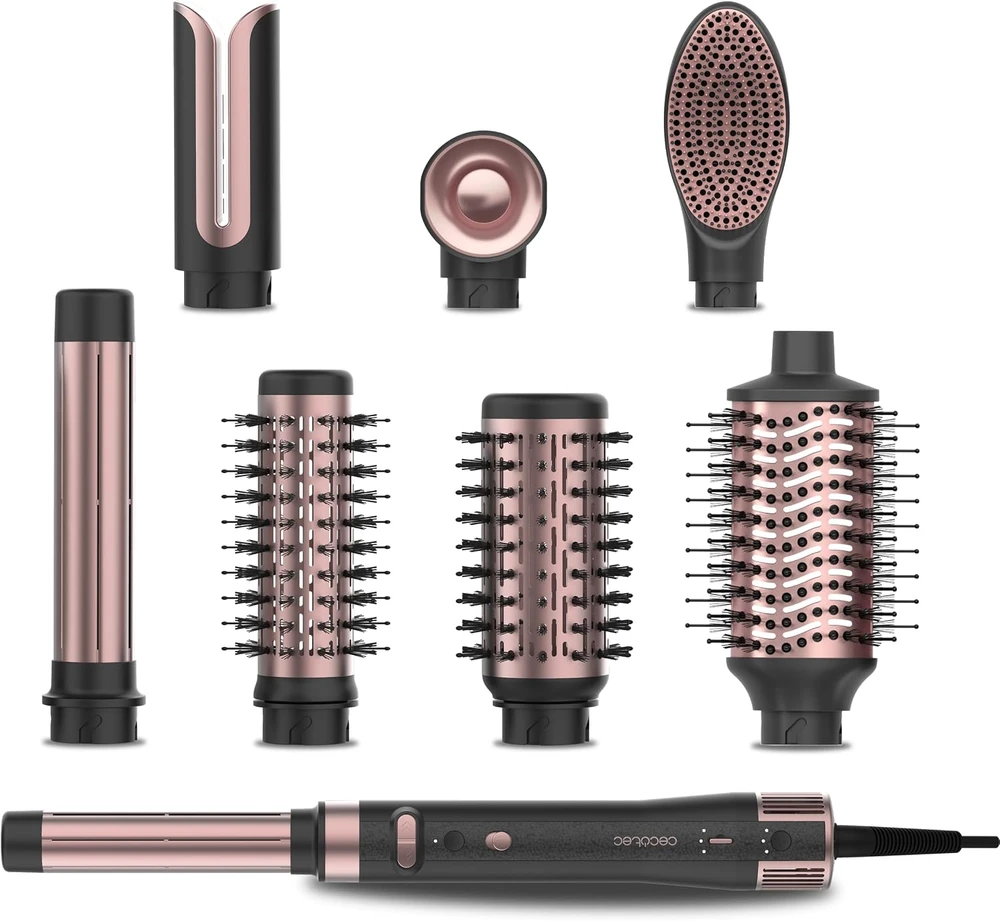 Cecotec plaukų formavimo šepetys 8 viename, 1500 W, CeramicCare 8in1 AirGlam Gyro