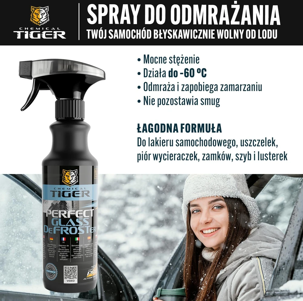 CHEMICAL TIGER automobilinių stiklų atitirpiklis iki -60 °C, 500 ml, P-0020