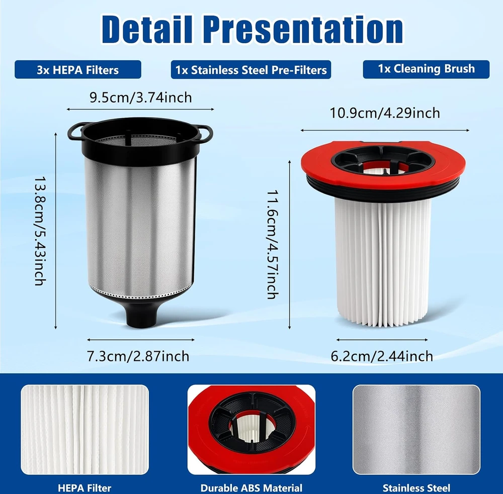 Chuancheng HEPA filtrų rinkinys Bosch Unlimited 9 ir 10 dulkių siurbliams 12050162