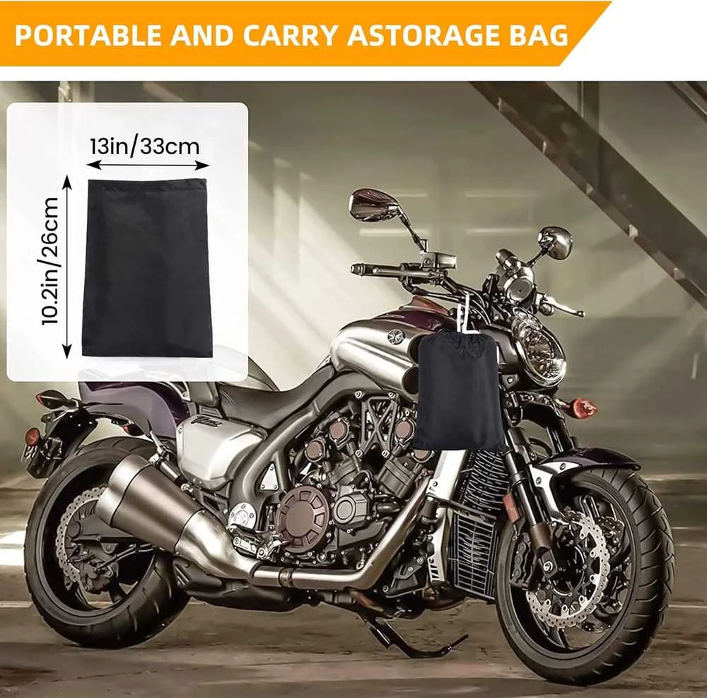 Chuner motociklo tentas, vandeniui atsparus poliesterio uždangalas, XXL 245x105x125 cm