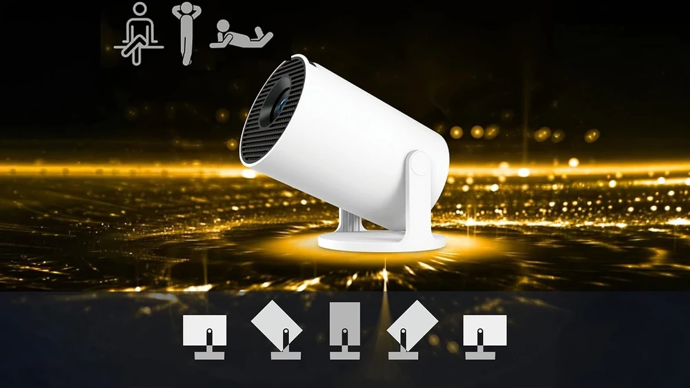 CIRON nešiojamasis LED projektorius HD 720p, Wi-Fi 6, Bluetooth 5.4, HY300 PRO+