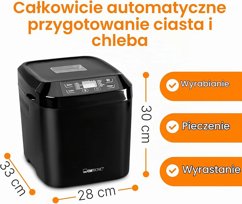 Clatronic duonkepė 550 W, 3 l, 12 kepimo programų, BBA 3774