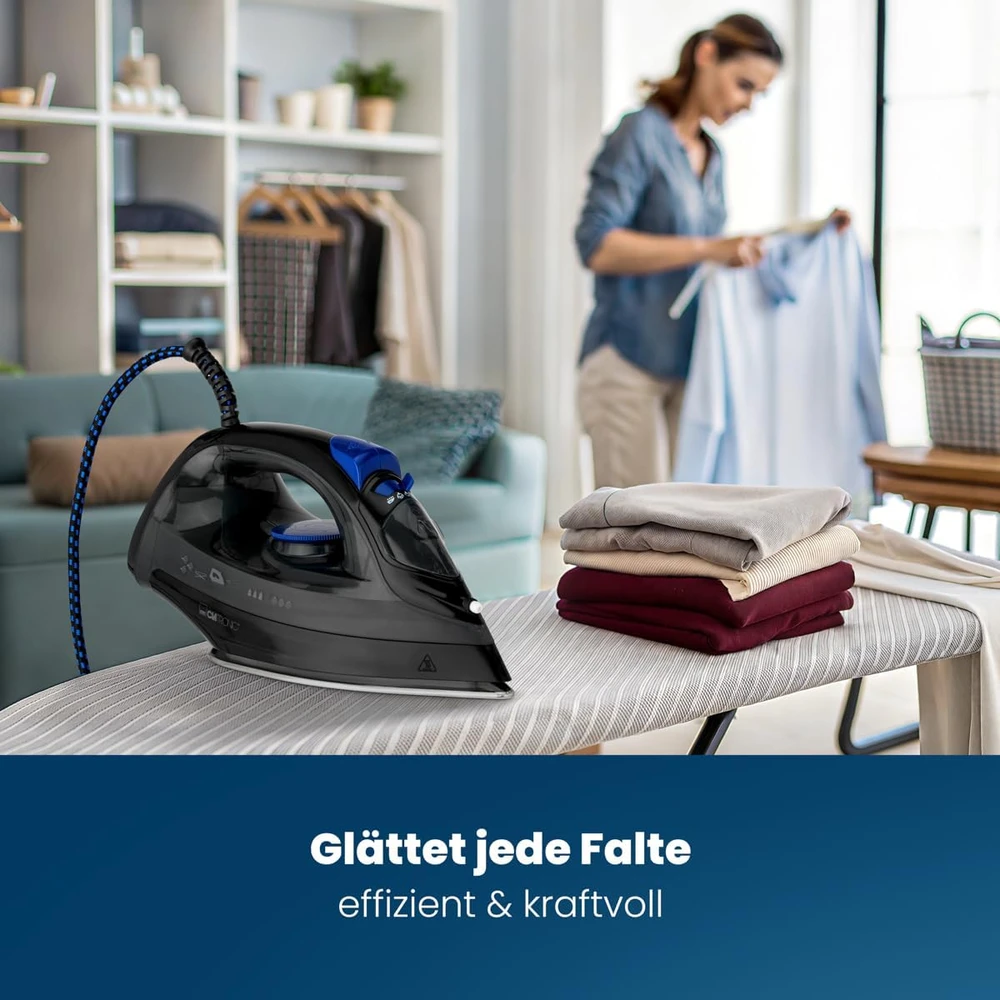 Lygintuvas - Clatronic DB 3703 1800 W Nerūdijančio Plieno Juodas, Pilkas