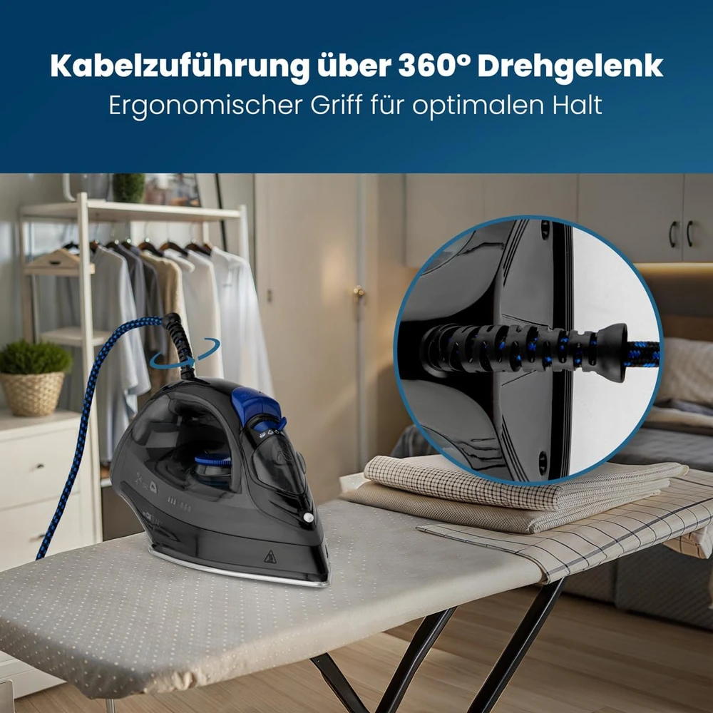 Lygintuvas - Clatronic DB 3703 1800 W Nerūdijančio Plieno Juodas, Pilkas