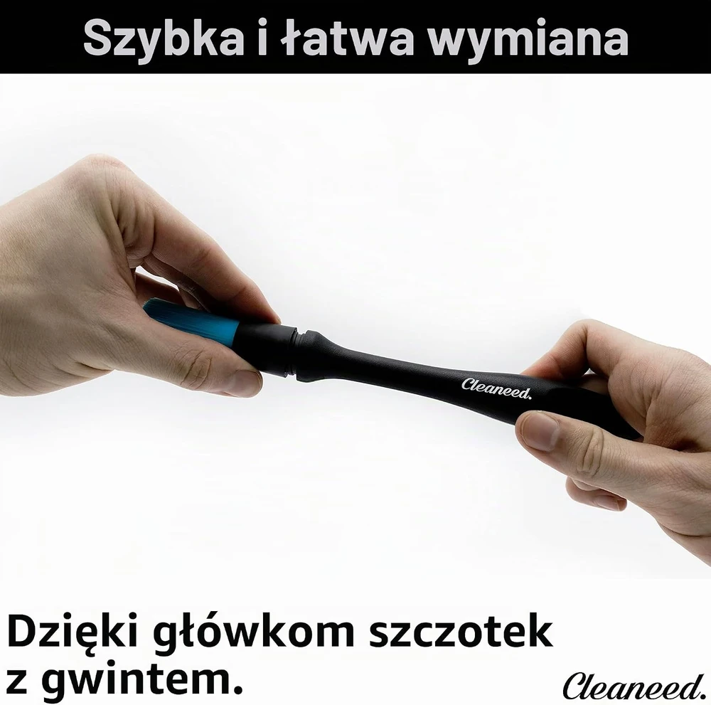Cleaneed automobilių valymo šepetėlių rinkinys su 4 keičiamomis galvutėmis 8720256264231