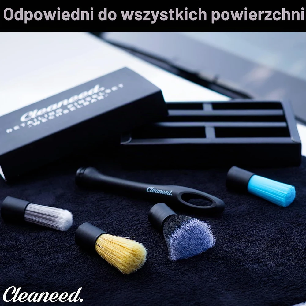Cleaneed automobilių valymo šepetėlių rinkinys su 4 keičiamomis galvutėmis 8720256264231